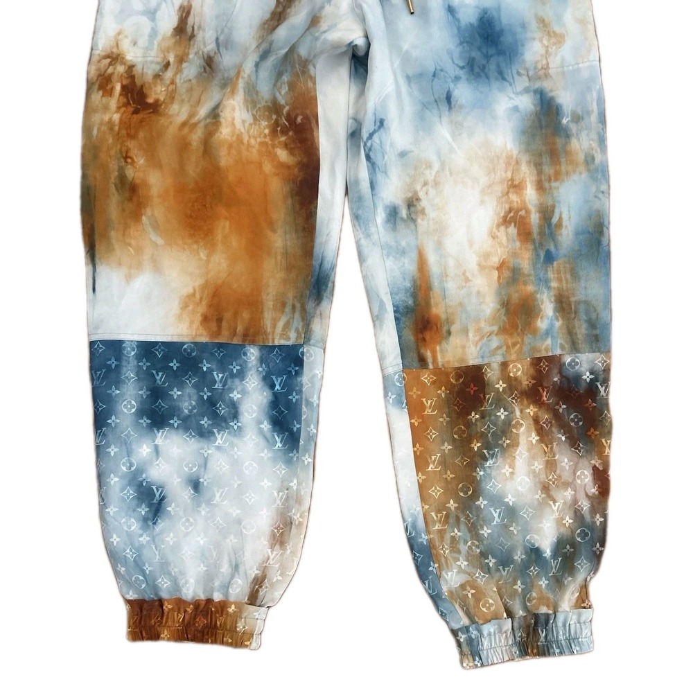 Authentic Louis Vuitton Tie Dye Silk Pants Men's Size 42 Pockets Made in Italy - Picture 5 of 16